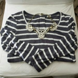 RESERVED FOR CPANGMAN : J. CREW Striped T/Necklace