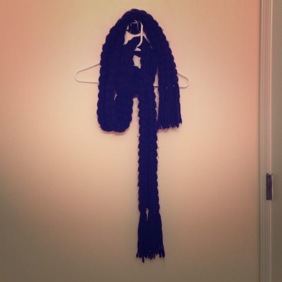 Purple long scarf