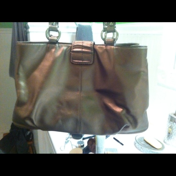 Bronze Coach handbag - Picture 2 of 4