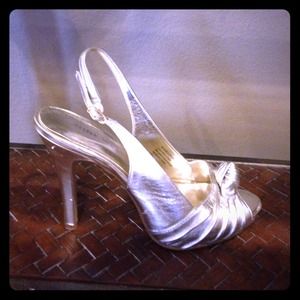 Nine West metallic sling backs