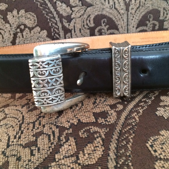 Brighton Black Leather Belt