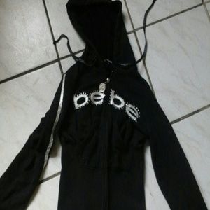 Bebe zip up glitz sz. S