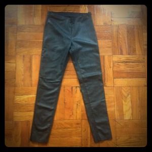 Black ZARA Vegan Leather Leggings