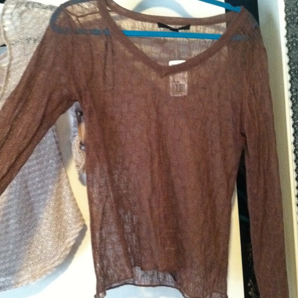 Sheer brown long sleeve