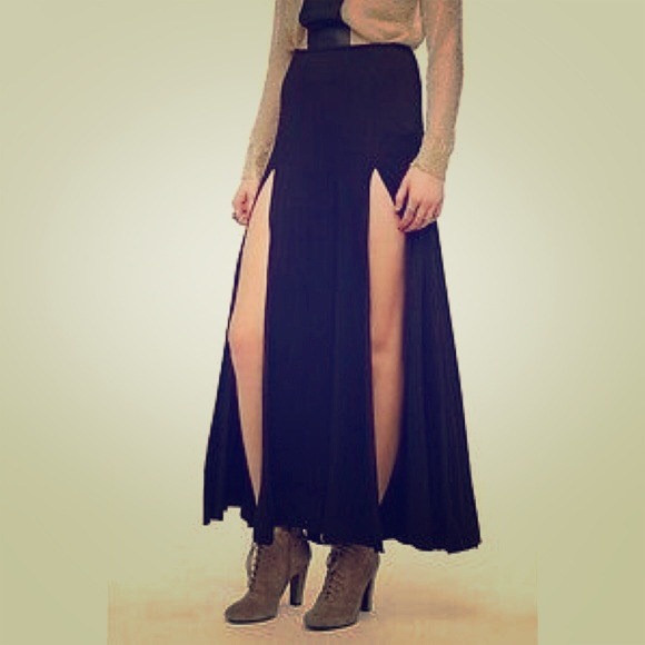 Kimchi Blue Double Slit Mermaid Maxi Skirt