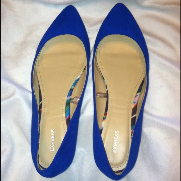 Royal Blue Pointy Toed Flats