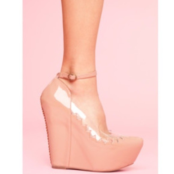 **SOLD**Jeffrey Campbell Audrey Wedge in Nude