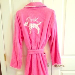 Pink Victoria's Secret Terry Cloth Robe
