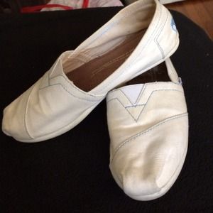 White Toms! Worn twice!