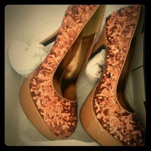 Glitter high heels