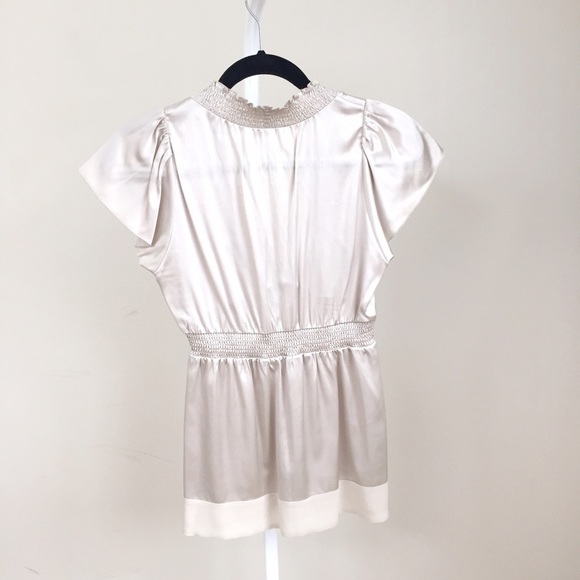 BCBGMaxAzria Tops - BCBGMaxAzria champagne woven top BCBGMaxAzria Tops - BCBGMaxAzria champagne woven top