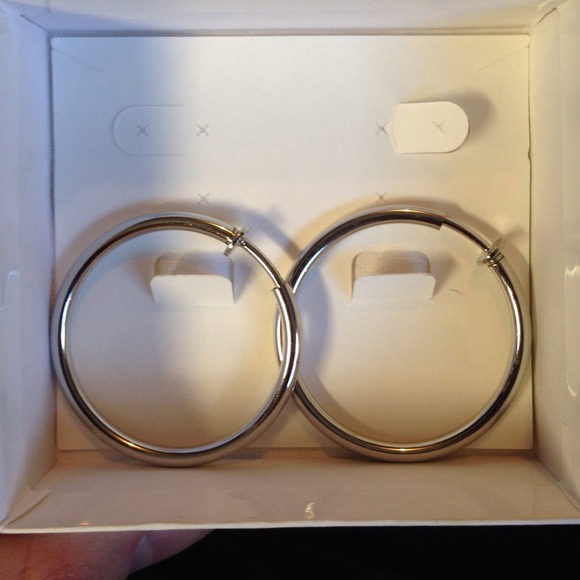 Silver earrings NWOT