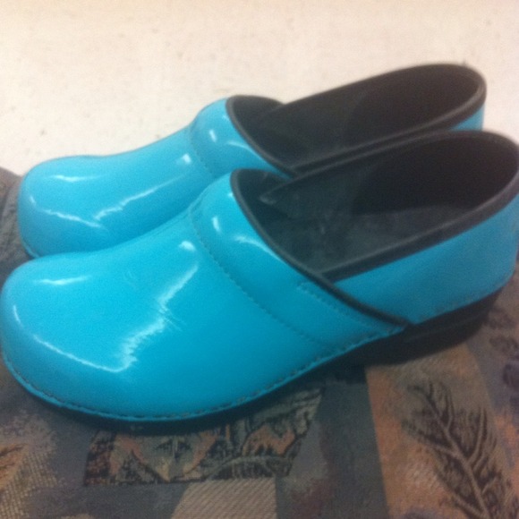 Teal Sanita clogs