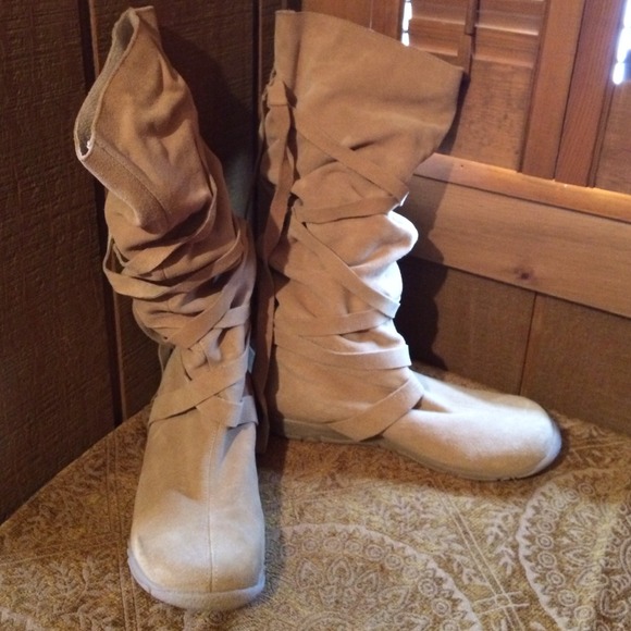 Jeffrey Campbell frontier tan lace boots