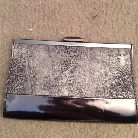 Rachel Roy metallic clutch