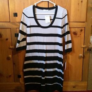 Calvin Klein striped sweater dress