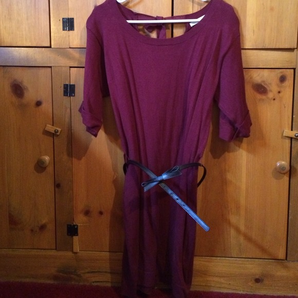 Lauren Conrad maroon sweater dress