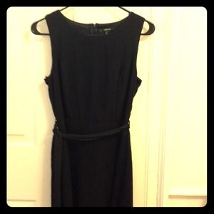 Drapey black high low tank dress