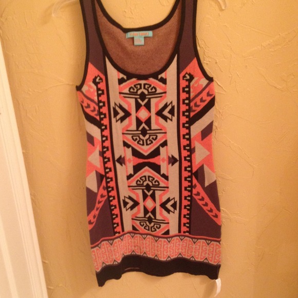 Tribal Print Sweater Dress