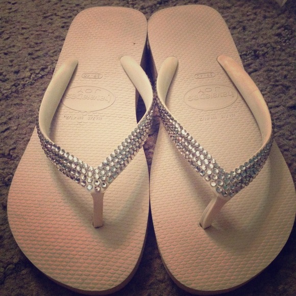 Flips flops with Swarovski crystals 💎