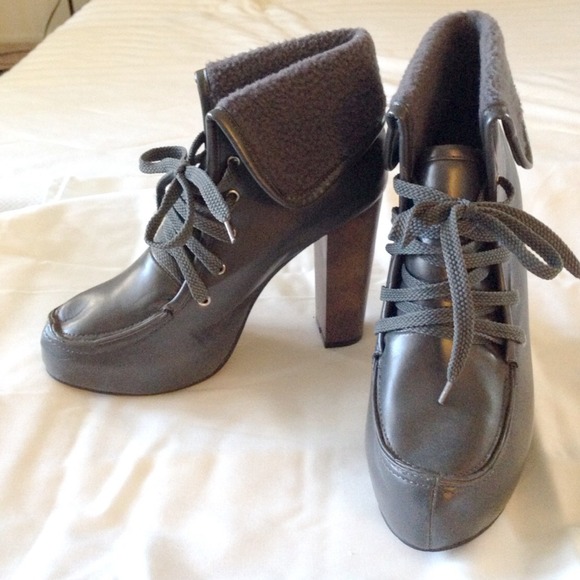 Urban Outfitters Shoes - Like NEW, worn once* Grey Platform Laceup Booties Urban Outfitters Shoes - Like NEW, worn once* Grey Platform Laceup Booties