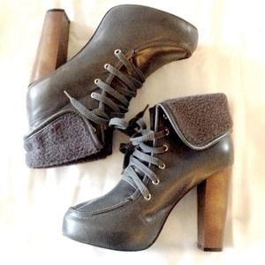 Urban Outfitters Shoes - Like NEW, worn once* Grey Platform Laceup Booties Urban Outfitters Shoes - Like NEW, worn once* Grey Platform Laceup Booties