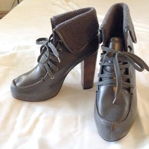 Urban Outfitters Shoes - Like NEW, worn once* Grey Platform Laceup Booties Urban Outfitters Shoes - Like NEW, worn once* Grey Platform Laceup Booties