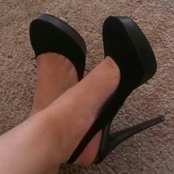 Platform slingback heels