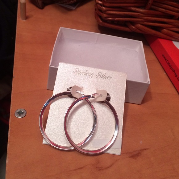 Sterling silver hoop earrings