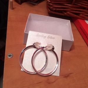 Sterling silver hoop earrings