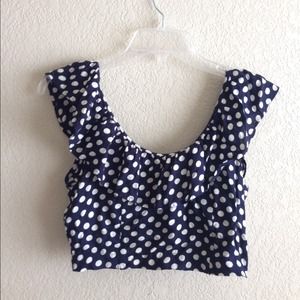 Asos Vintage Cropped Ruffle Top