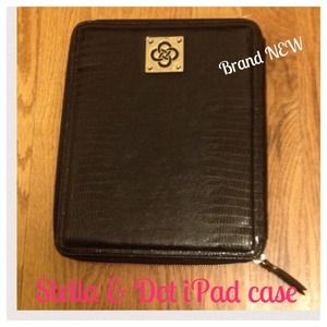 Stella & Dot iPad case- black snakeskin! NWOT