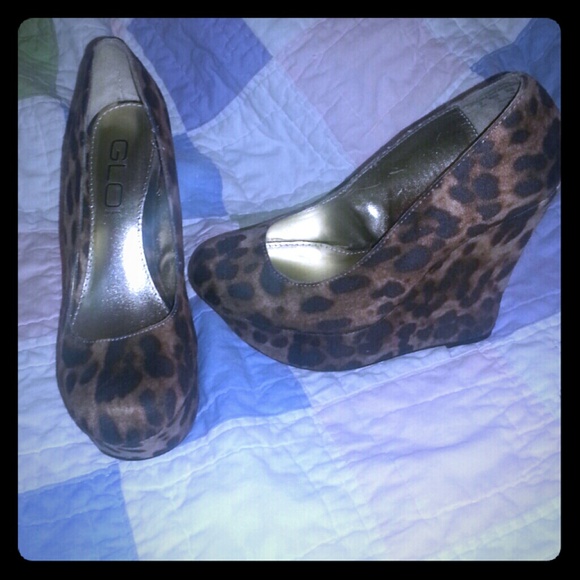 Cheetah print wedges