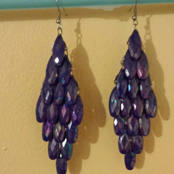 Blue cute earrings