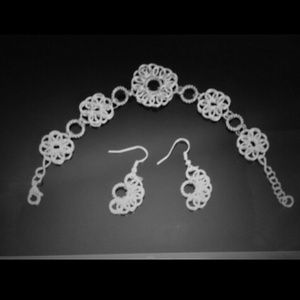 Free Adjustable Handmade Bracelet & Earrings