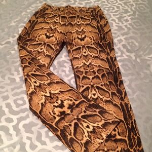 Roberto Cavalli Snake Print Jeans