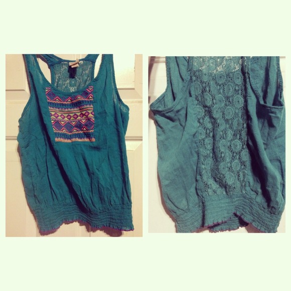 Teal tank top
