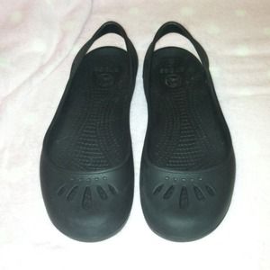 Black Crocs Thea Slingback Flats