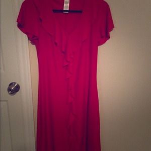 Little red, flattering dress SZ S