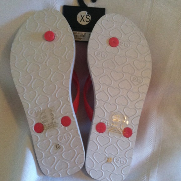 Coral color flip flops - Picture 4 of 4