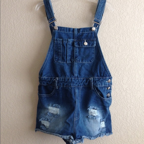 Love Wasted Denim Overalls