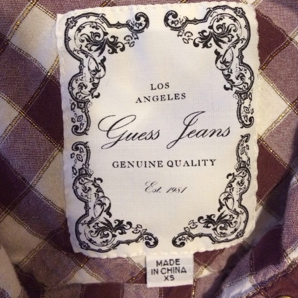 Guess flannel button up - Picture 2 of 4