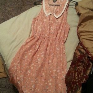 Peach flowery dress