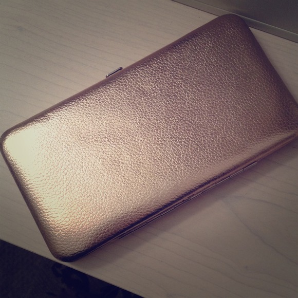 Rose gold wallet/clutch