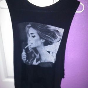 Brandy Melville girl smoking tank