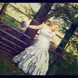 Silver Mermaid Style Prom Dress!