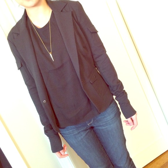 Edgy black Armani Exchange blazer