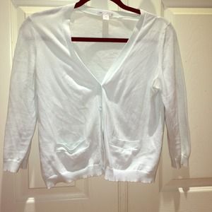 Basic White Cardigan