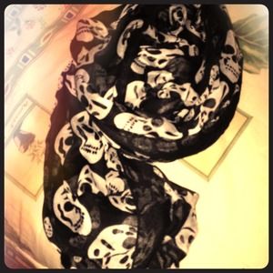 Black and White Skull Scarf from Love Culture