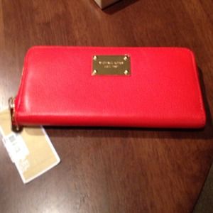 MK wallet orange